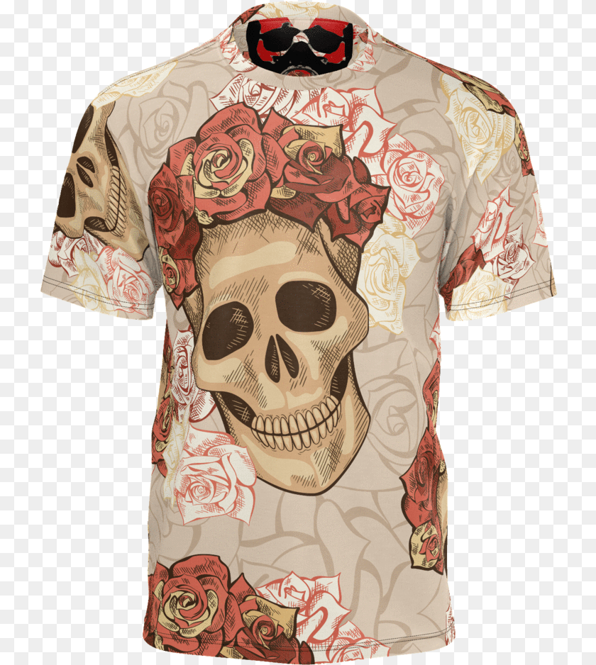 731x938 Smiling Skull Skull, T-shirt, Clothing, Shirt, Pattern Clipart PNG