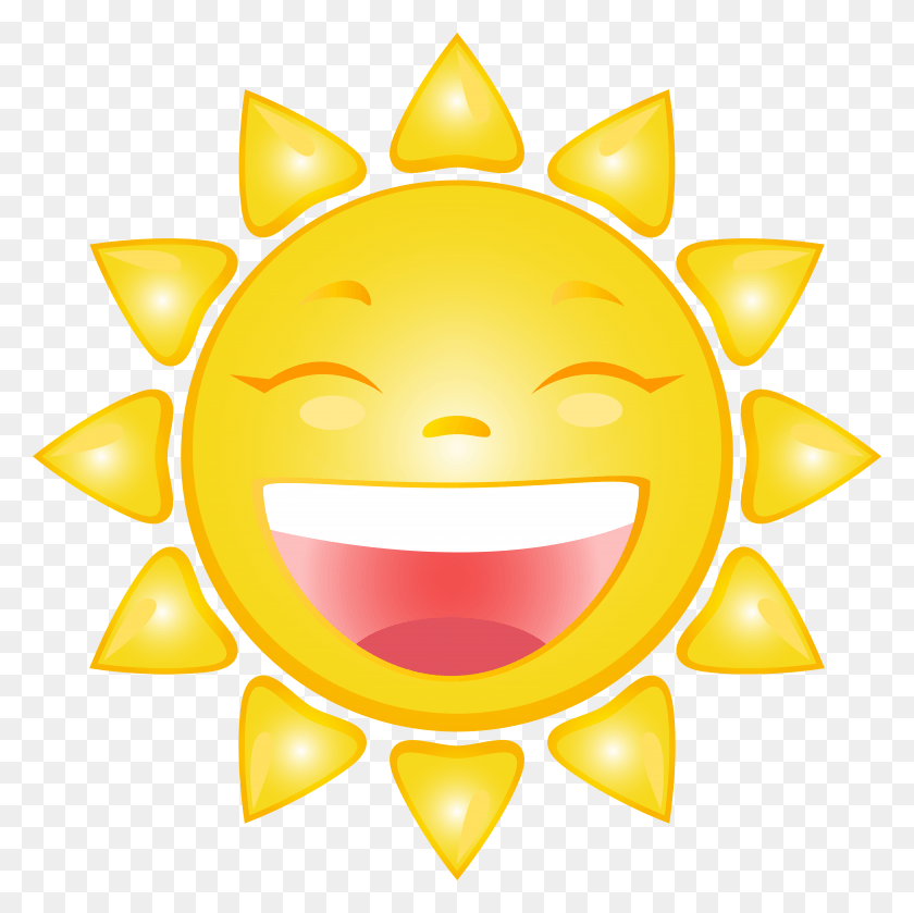 8000x8000 Smiling Sun Cartoon Clip Art Image, Gold, Lamp, Gold Medal HD PNG Download