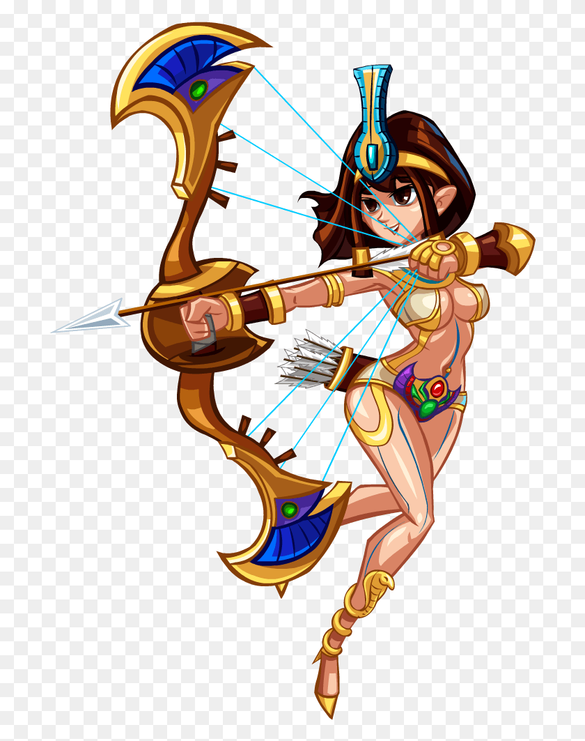 699x1003 Smite Clipart Smite Neith, Archery, Sport, Bow HD PNG Download