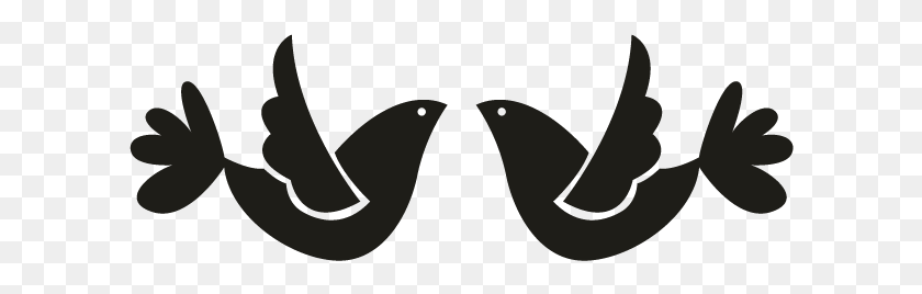 606x208 Smock Love Birds Motif Swallow, Clothing, Apparel, Mustache HD PNG Download