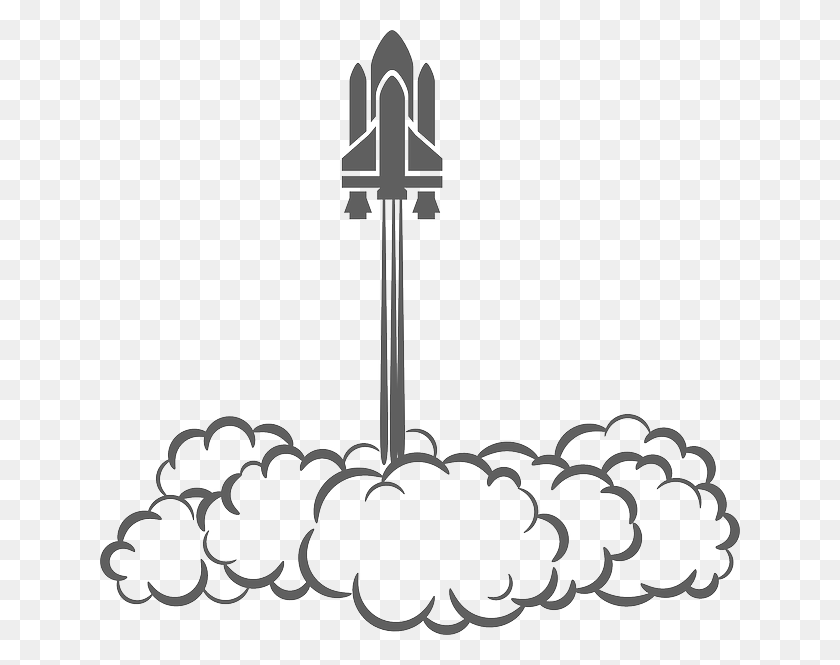 640x605 Smoke Clipart Blast Spaceship Launch Clip Art, Lamp, Chandelier HD PNG Download