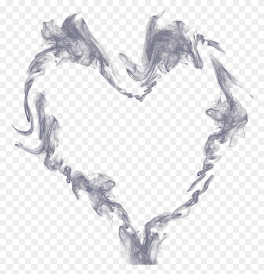 903x941 Smoke Heart Love Smoke Heart Transparent, Stencil HD PNG Download