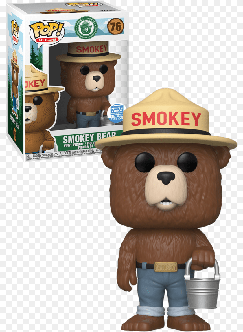 802x1146 Smokey The Bear Funko Pop, Clothing, Hat, Nature, Outdoors Sticker PNG