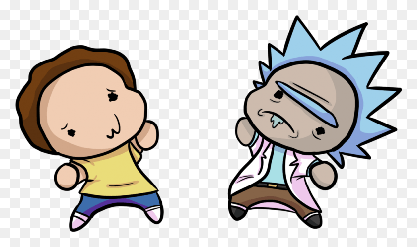 967x544 Smol Rick And Smol Morty By A Evil Wizard Cartoon, Outdoors HD PNG Download