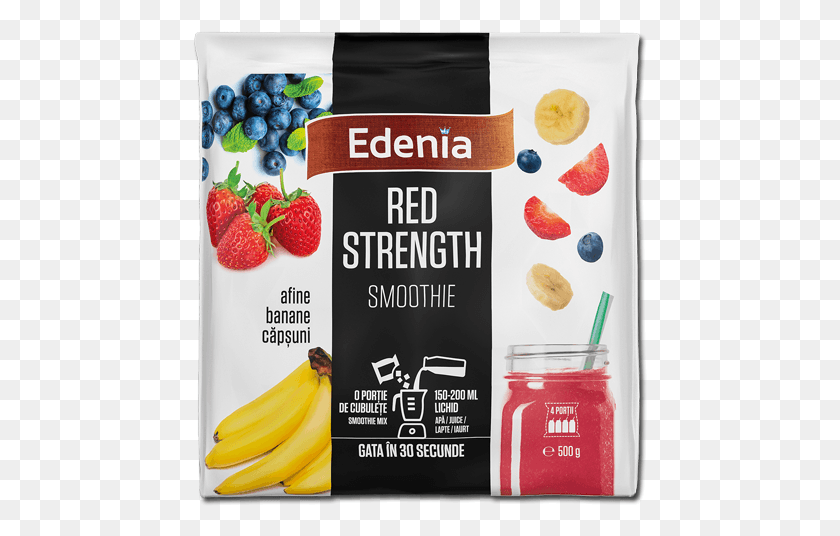 455x476 Смузи Red Strenght Fructe Congelate Pentru Smoothie Edenia, Растение, Клубника, Фрукты Png Скачать