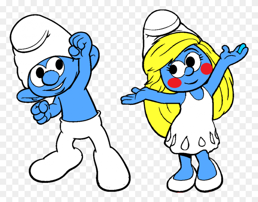 978x748 Smurfs The Lost Village Clumsy And Smurfette, Person, Human, Mascot HD PNG Download