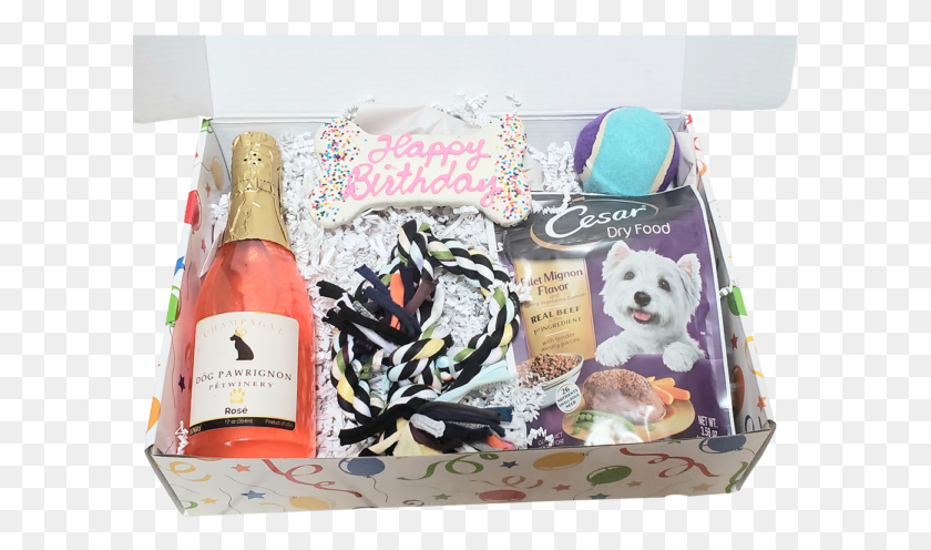 601x436 Snack Pawtack Dog Gift Basket Champagne, Pet, Canine, Animal HD PNG Download
