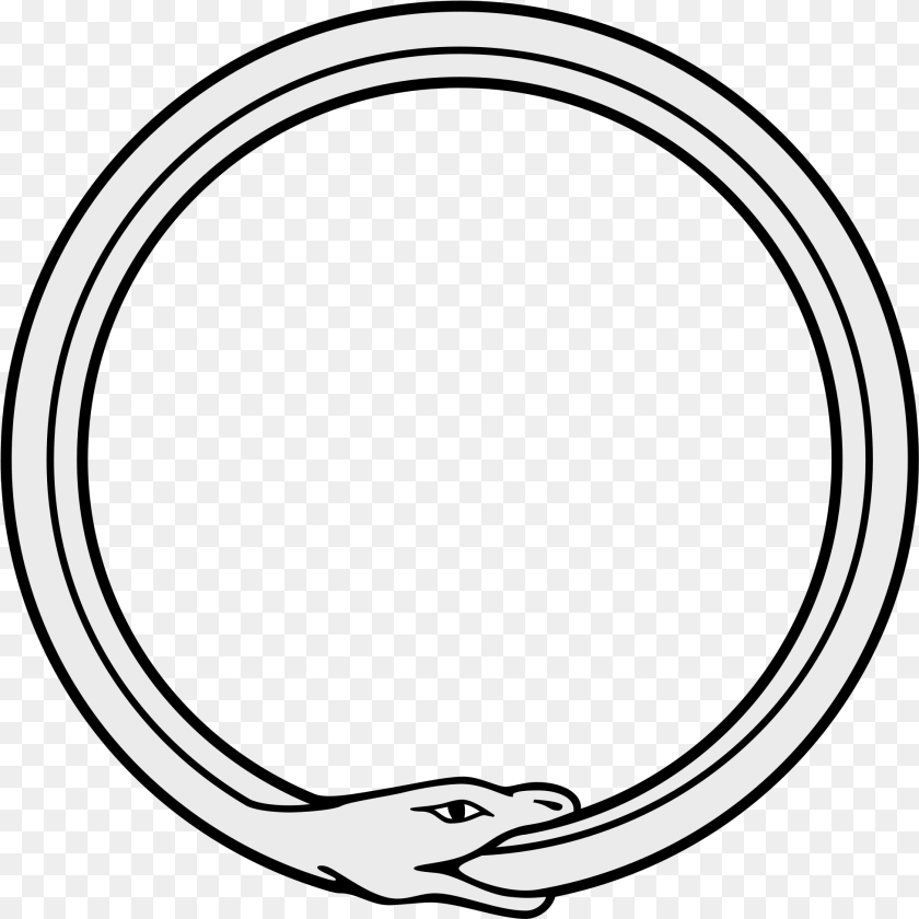 Snake Biting Its Tail, Oval Clipart PNG