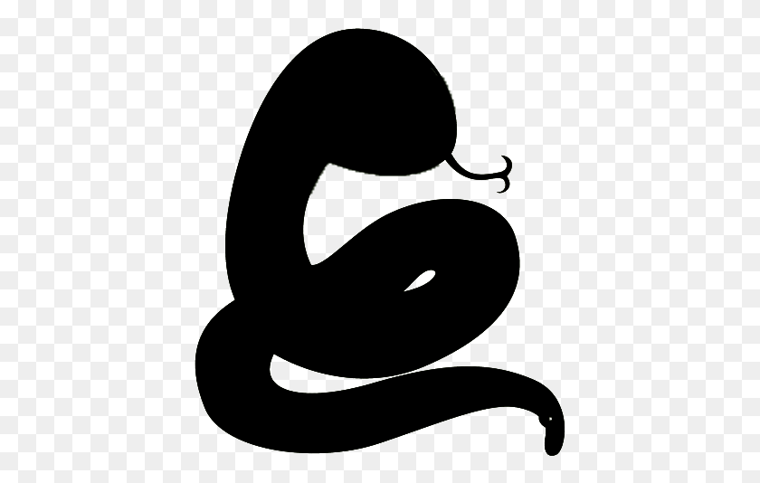 411x474 Snake Silhouette Black Drawing Black Cartoon Snake, Text, Number, Symbol HD PNG Download