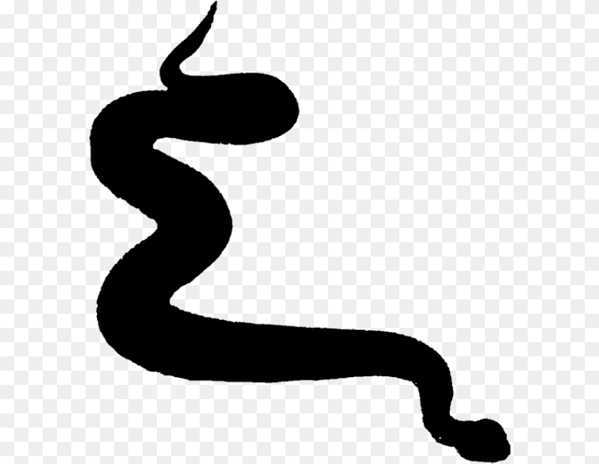 Snake Silhouette Illustration, Gray Sticker PNG