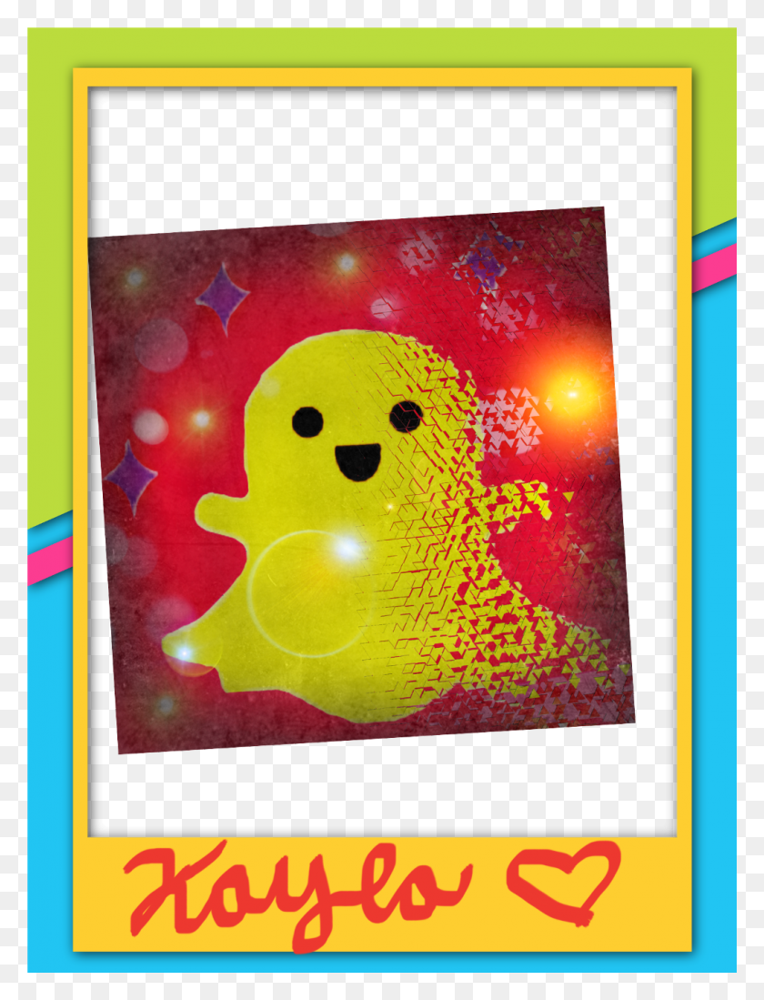 1024x1365 Descargar Png Snapchat Fantasma Kayla Freetoedit Picture Frame, Poster, Advertisement, Giant Panda Hd Png