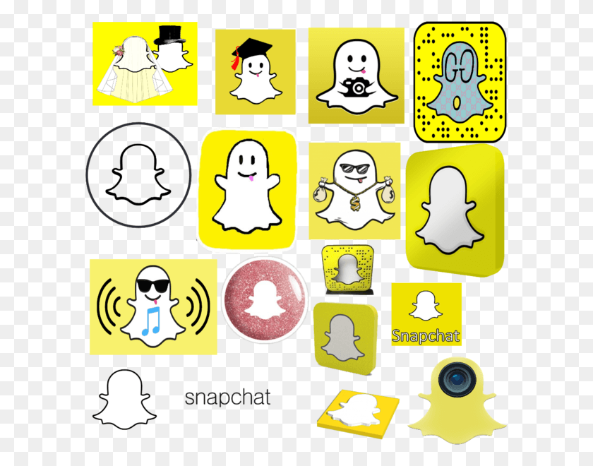 597x600 Descargar Png Snapchat Logo Pack Cool Snapchat, Número, Símbolo, Texto Hd Png
