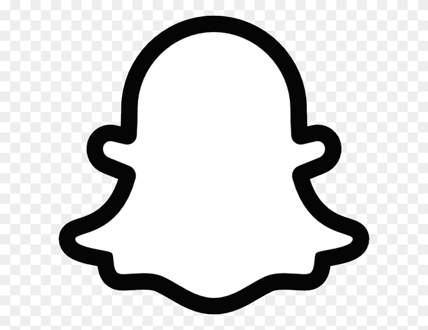 610x588 Snapchat Logo Snapchat Icon White, Stencil, Text HD PNG Download