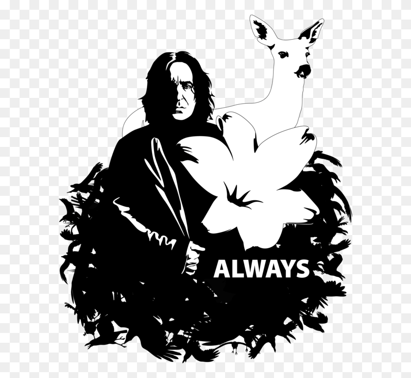 600x712 Snape By Mad42sam Clipartlook Snape Harry Potter Vector, Stencil, Person, Human HD PNG Download