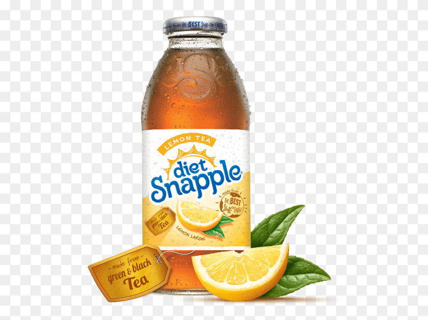 497x568 Descargar Png Snapple Diet Lemon Tea Diet Lemon Snapple, Naranja, Fruta, Planta Hd Png