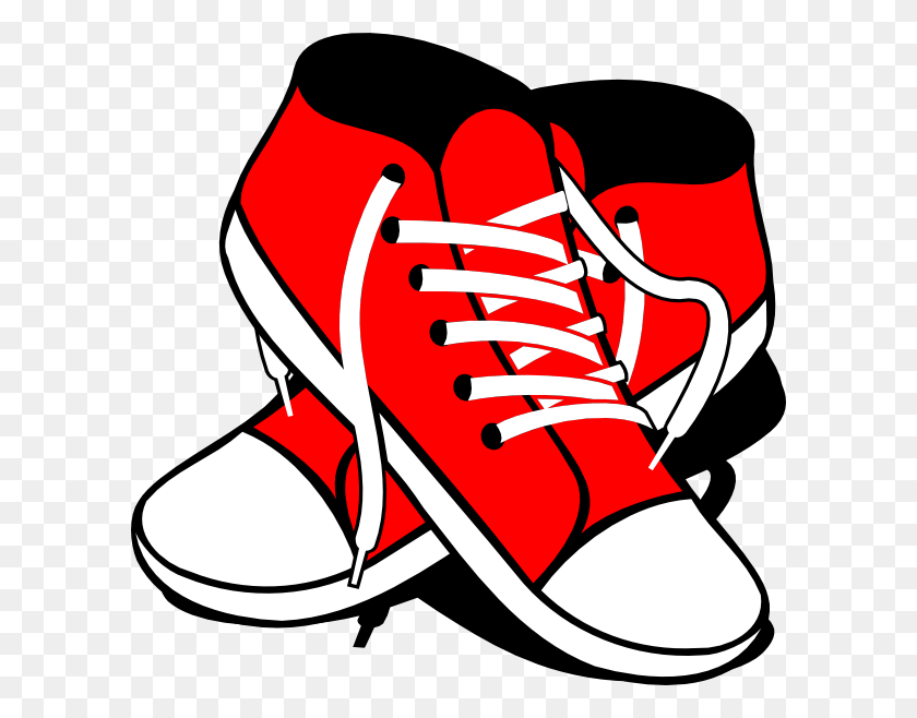 600x598 Sneaker Red Shoes Clip Art, Clothing, Apparel, Shoe HD PNG Download