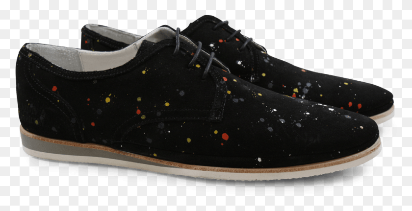 1003x478 Sneakers Florian 1 Suede Black Multi Dots Modica White Skate Shoe, Footwear, Clothing, Apparel HD PNG Download