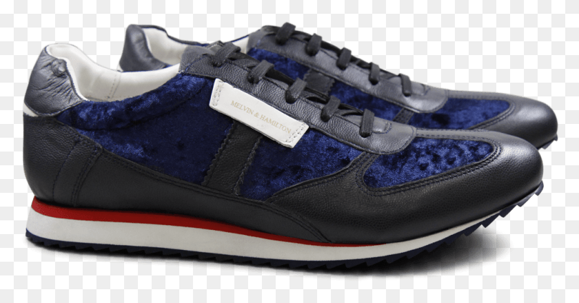 995x485 Sneakers Neal 1 Velvet Nappa Navy Strap White Rubber Sneakers, Shoe, Footwear, Clothing HD PNG Download