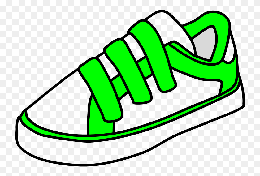 744x509 Sneakers Velcro White Bright Green Velcro Shoes Clipart Black And White, Spiral, Text, Dynamite HD PNG Download