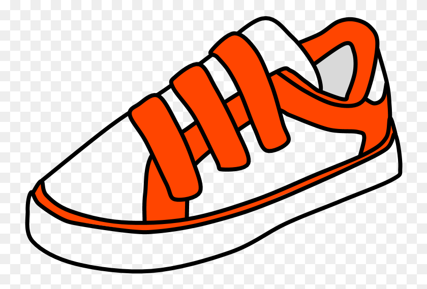 744x509 Sneakers Velcro White Orange Hook And Loop Fastener, Label, Text, Clothing HD PNG Download