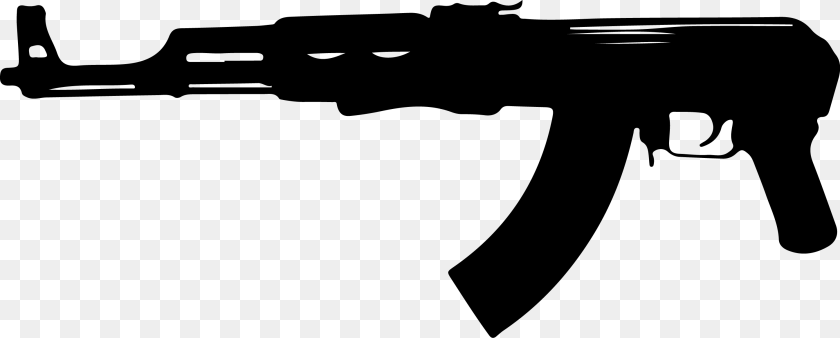 2894x1166 Sniper Rifle Silhouette Clip Art, Firearm, Gun, Machine Gun, Weapon PNG