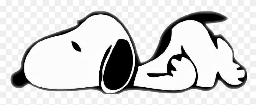 1196x436 Snoopy Clipart Black And White, Goggles, Accessories, Accessory HD PNG Download