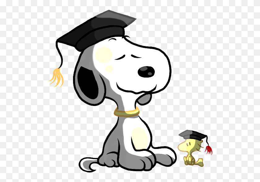 533x529 Descargar Png / Graduación De Snoopy Png