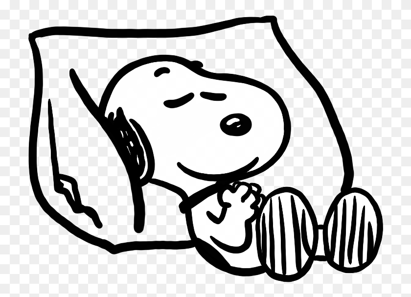 728x547 Snoopy Pillow Sleeping Nap Asleep Freetoedit Illustration, Stencil, Bird, Animal HD PNG Download