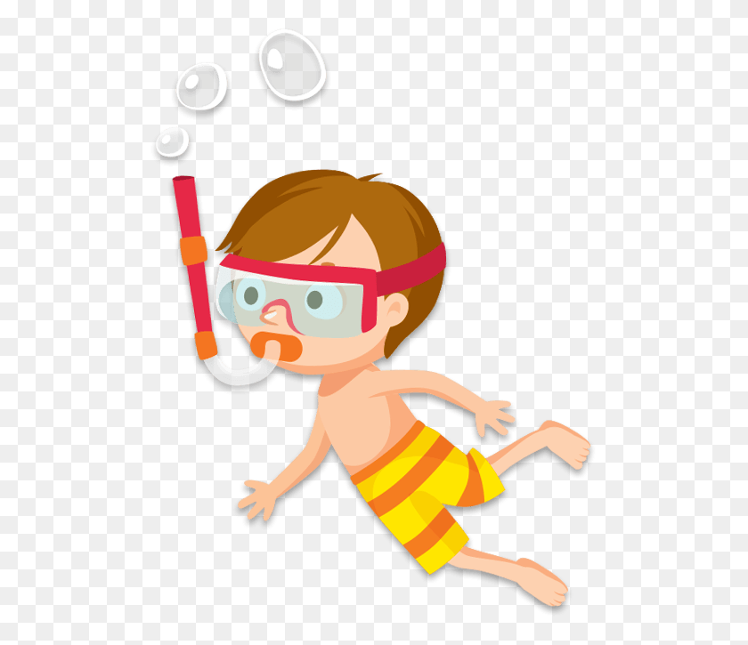 504x665 Snorkeling Cartoon Kids Swimming Gif, Person, Human, Baby Hd Png