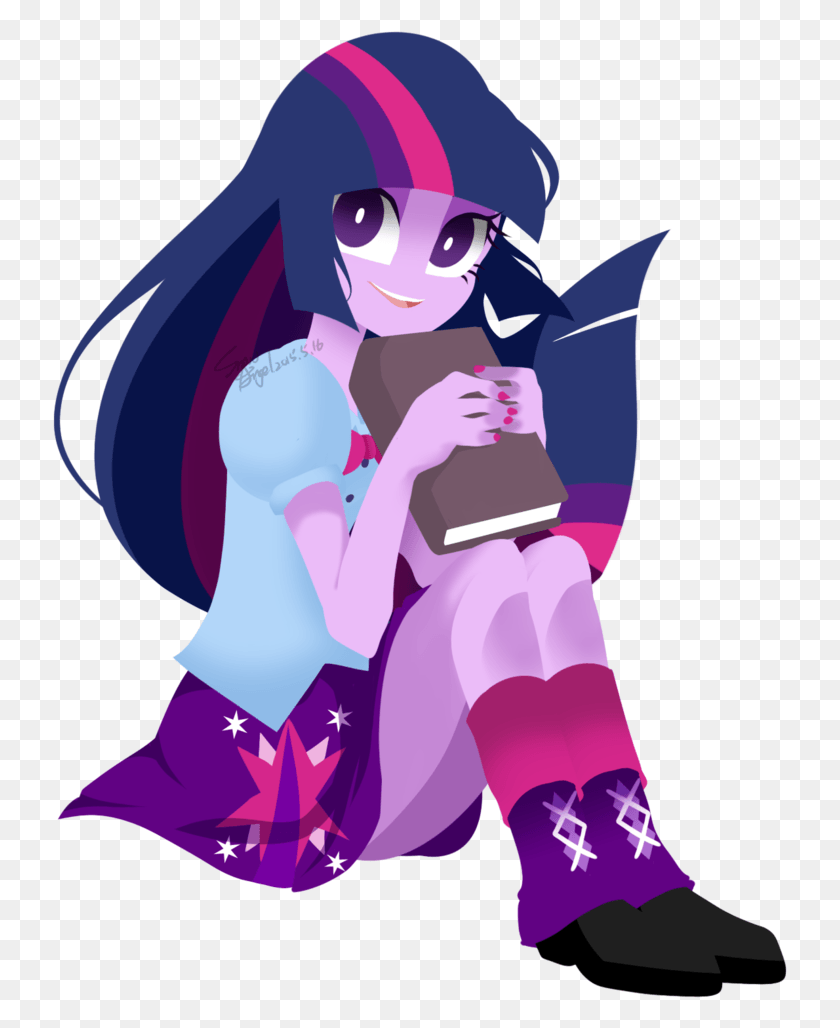 735x968 Snow Angel Book Cute Equestria Girls Nail Polish Twilight Sparkle Human Transparent, Clothing, Apparel, Graphics HD PNG Download
