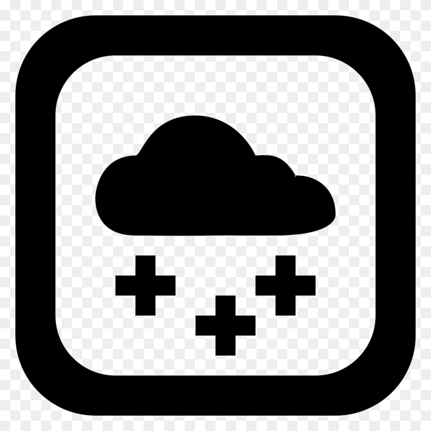 980x980 Snow Cloud Comments Oil Depot Icon, Symbol, First Aid, Stencil HD PNG Download
