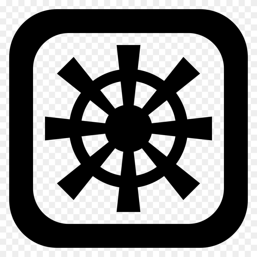 980x980 Snow Flake Comments Red Steering Wheel Ship, Symbol, Logo, Trademark HD PNG Download