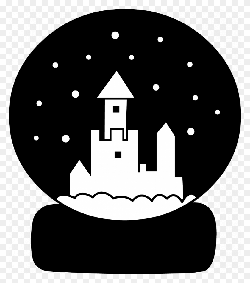 895x1024 Snow Globe Silhouette, Candle, Stencil HD PNG Download