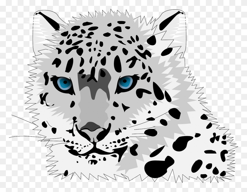 1280x976 Descargar Png / Snow Leopard Clip Art, Gráficos, Diseño Floral Hd Png