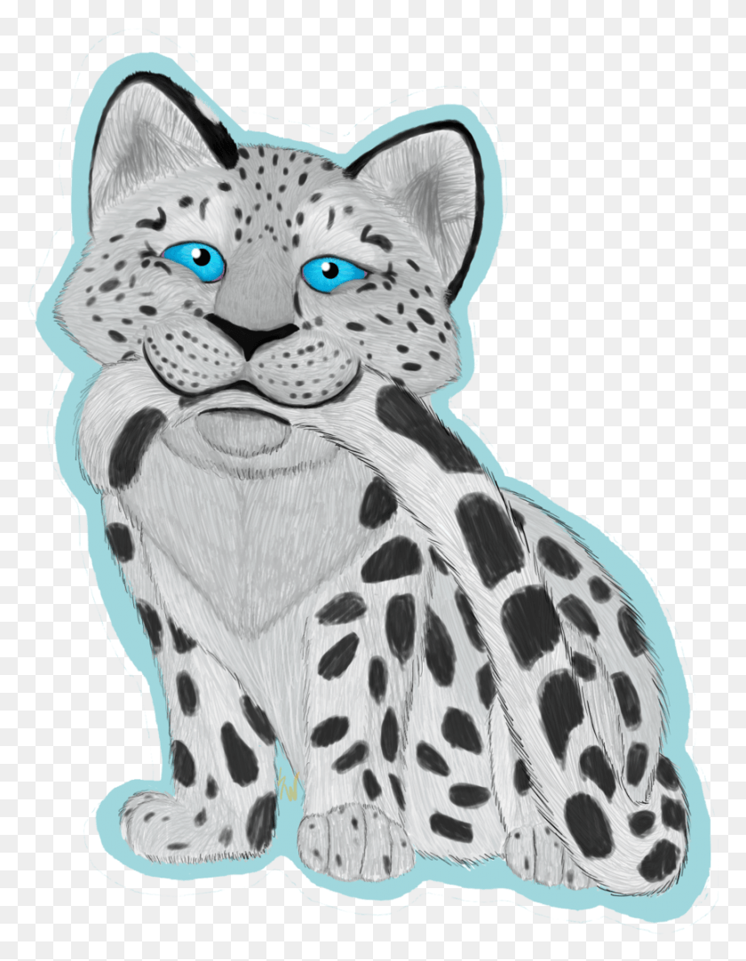 864x1133 Descargar Png Snow Leopard Furry Art Snow Leopard, Mamífero, Animal Hd Png