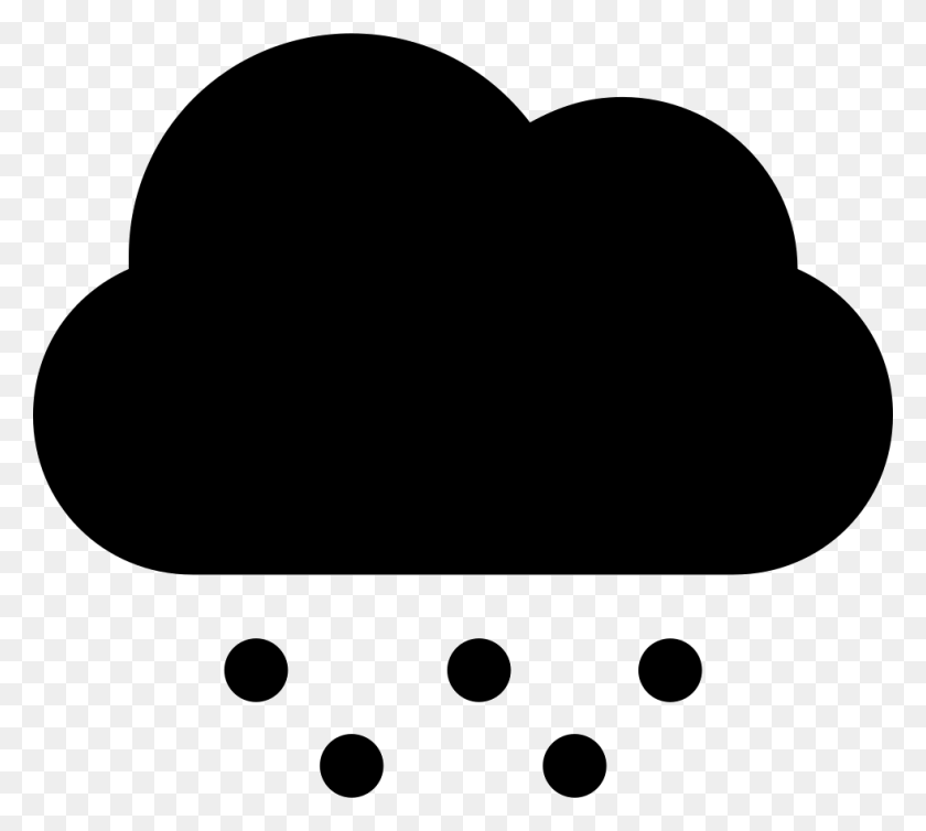 980x872 Snow Or Hail Black Cloud Weather Symbol Comments Snow And Hail In Cloud, Clothing, Apparel HD PNG Download