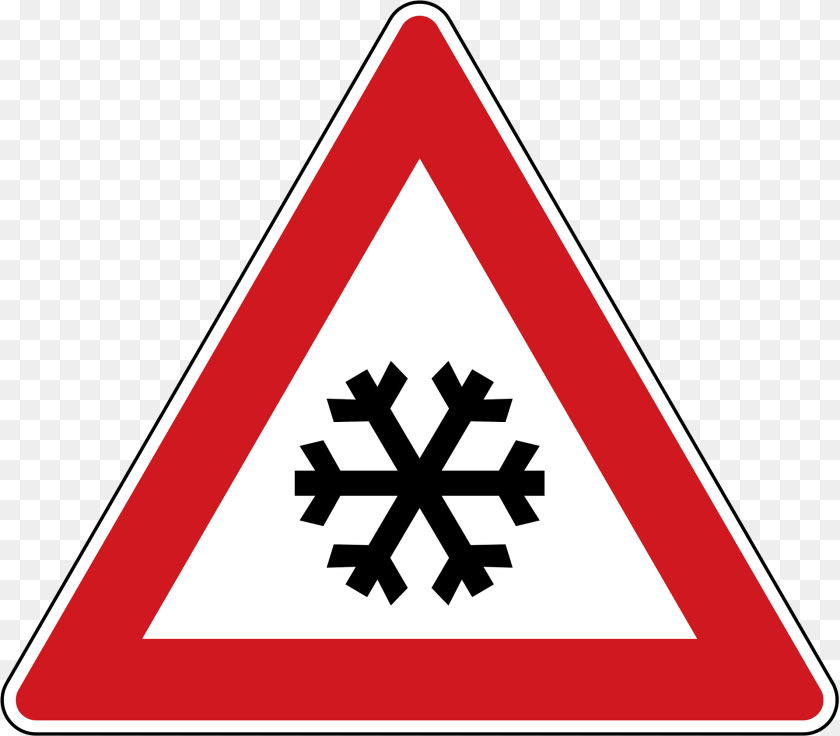 1920x1683 Snow Or Ice Sign In Czech Republic Symbol, Road Sign Clipart PNG