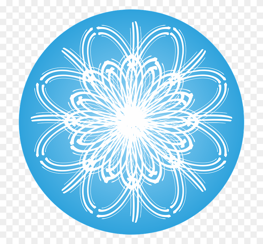 720x720 Snow Snow White Petal Snowflake Circle HD PNG Download