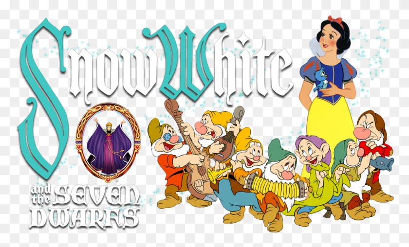 975x561 Snow White And The Seven Dwarfs Image Doc Grumpy Happy Sleepy Bashful Sneezy And Dopey, Person, Human, Text HD PNG Download