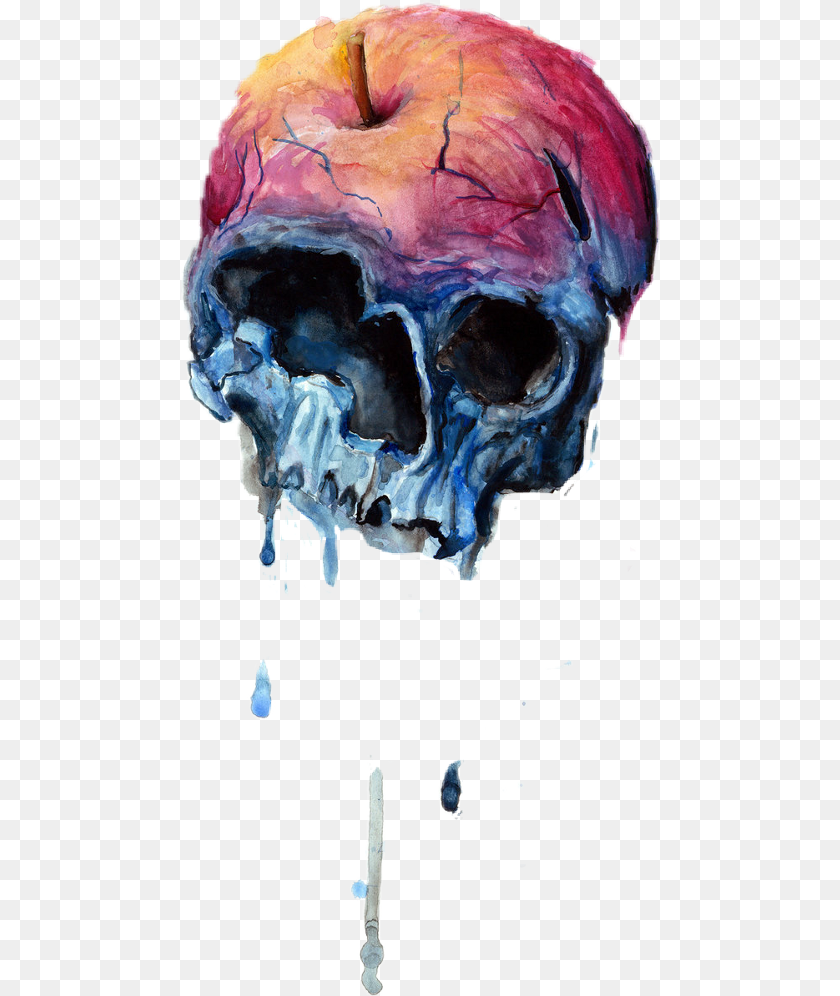 480x996 Snow White Skull Apple, Painting, Art, Person, Man Clipart PNG