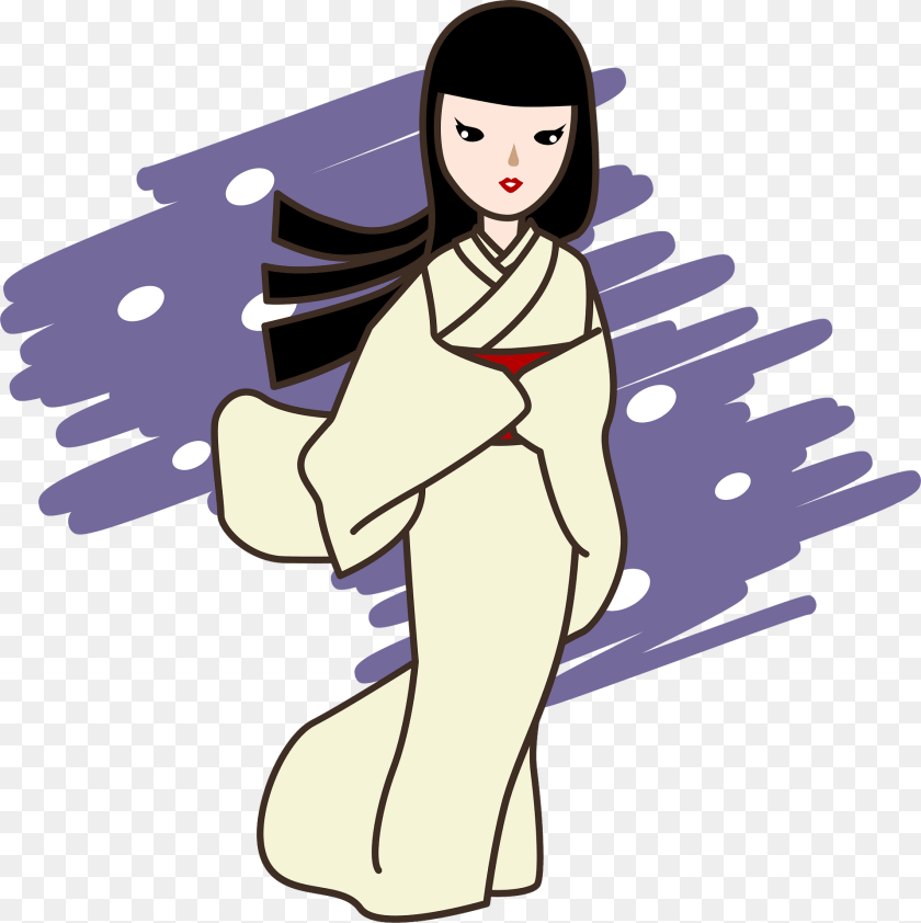 1916x1920 Snow Woman Yokai Clipart, Clothing, Gown, Dress, Formal Wear PNG