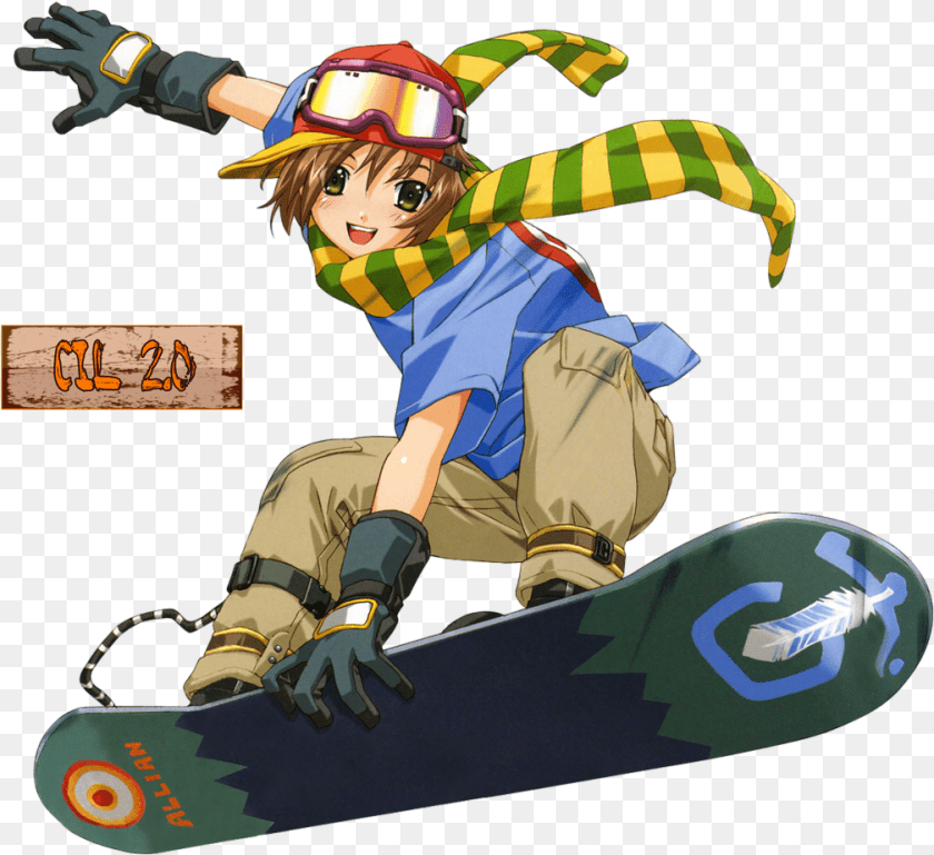 Snowboarder Anime Snowboarder, Boy, Child, Person, Male PNG
