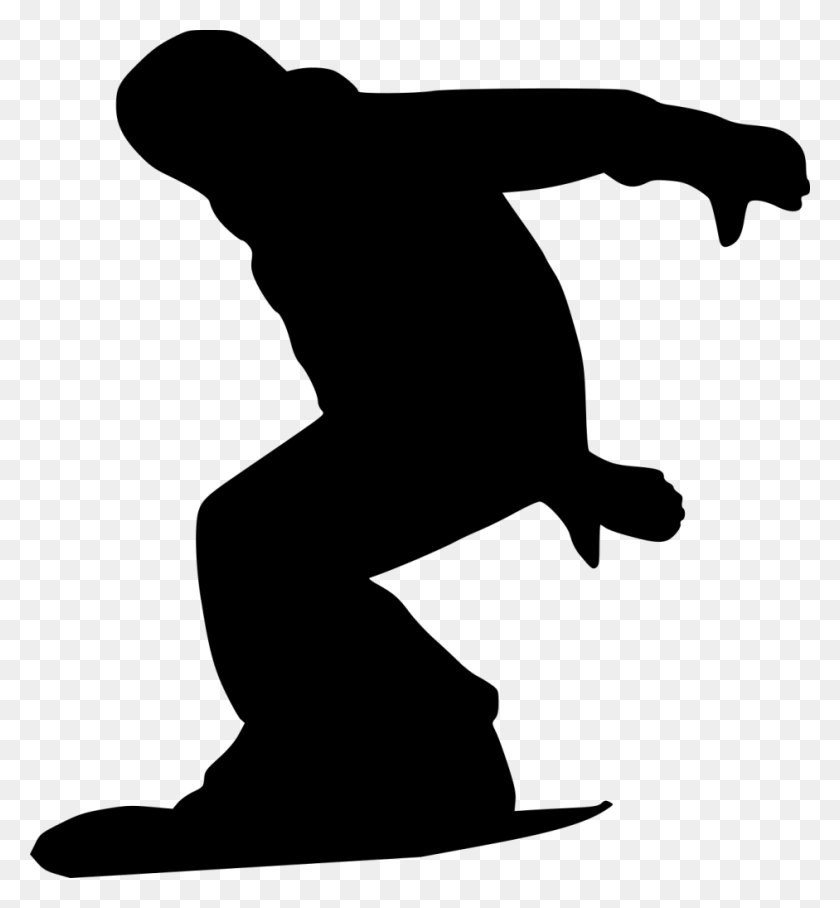 941x1024 Snowboarder Silhouette Silhouette, Gray, World Of Warcraft HD PNG Download