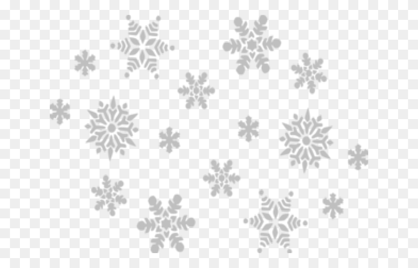 640x480 Snowfall Clipart Silver Snowflake Free Pink Snowflake Clipart, Alfombra, Patrón Hd Png Descargar