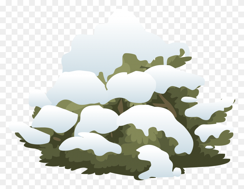 2400x1825 Snowfall Clipart Snowy Cartoon Bushes Covered In Snow, Nature, Outdoors, Military Uniform HD PNG Download