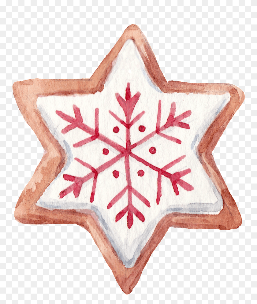 764x934 Snowflake Cake Christmas Transparent Gingerbread, Ornament, Pattern, Symbol HD PNG Download