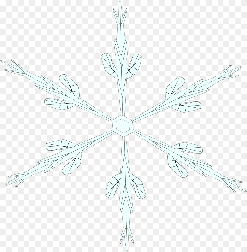 1881x1920 Snowflake Clipart, Nature, Outdoors, Snow Sticker PNG