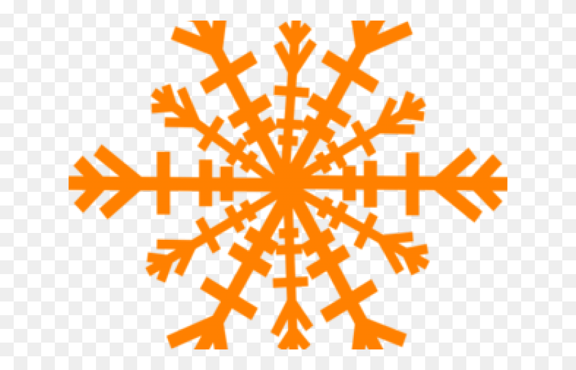 640x480 Snowflake Clipart Orange Purple Snowflake Transparent Background, Poster, Advertisement, Nature HD PNG Download