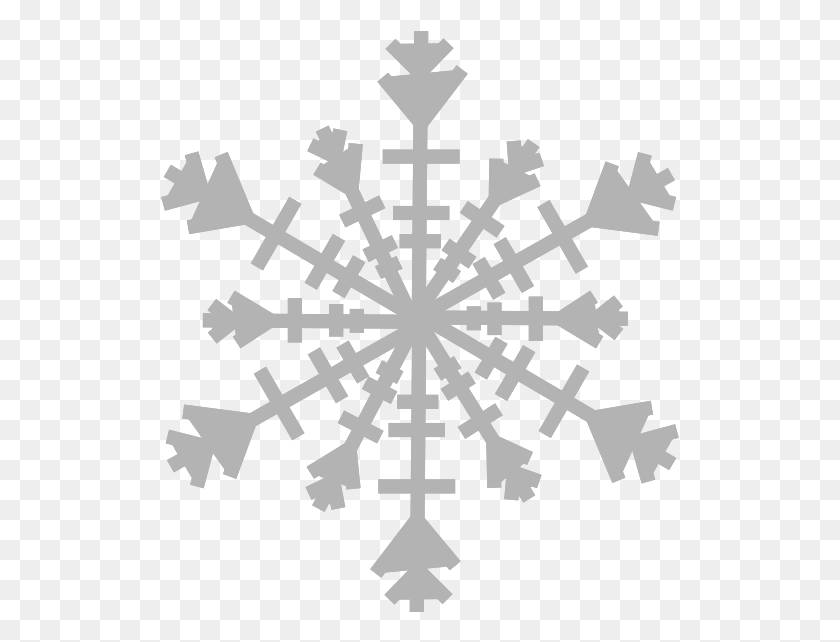 519x582 Snowflake Clipart Single Snowflake Snow Crystal Transparent HD PNG Download