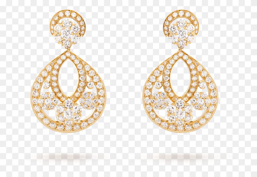 1933x1285 Snowflake Earrings Front View Vcaro3rs00 Van Gold Pave Diamond Drop Earrings, Accessories, Accessory, Jewelry HD PNG Download
